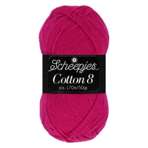 Scheepjes Cotton 8 kleur 720 Fuchsia