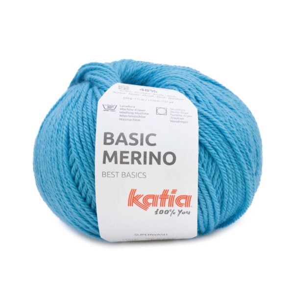 Katia Basic Merino 104 Blauw cyaan