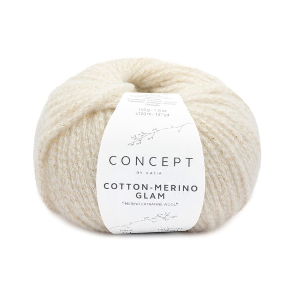 Katia Cotton Merino Glam 311 Ivoor
