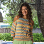 Top met kantpatroon La Bambou Casual 120-13