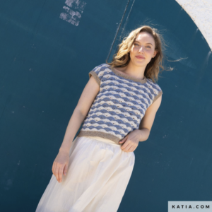 Mouwloos shirt Blue Jeans Haakwerk 121-16