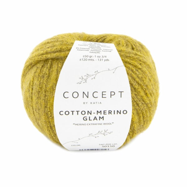 Katia Cotton Merino Glam 302 Mosterdgeel