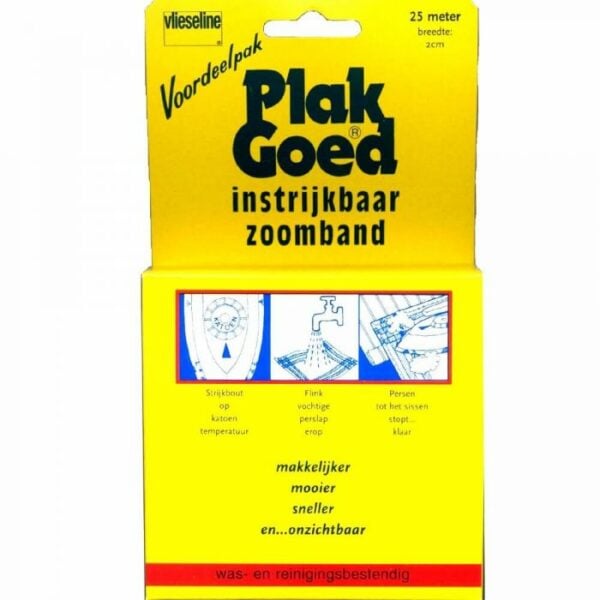 Plakgoed Instrijkbaar Zoomband 20 Mm X 25 M