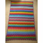 interlocking colours ripple blanket