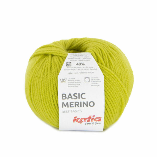 Katia Basic Merino 100 Geelachtig groen