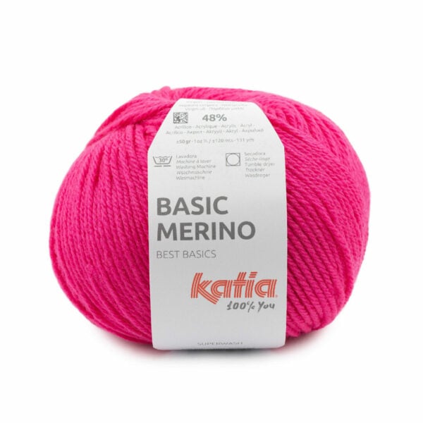 Katia Basic Merino 98 Neon fuchsia