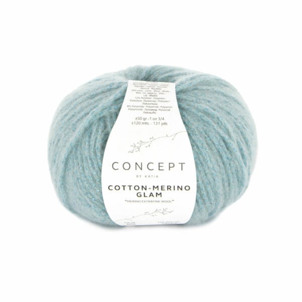 Katia Cotton Merino Glam 309 Blauw