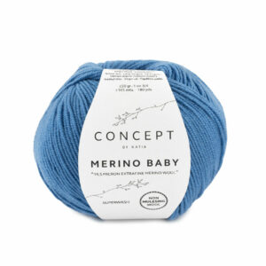 Katia Merino Baby 044 Medium blauw