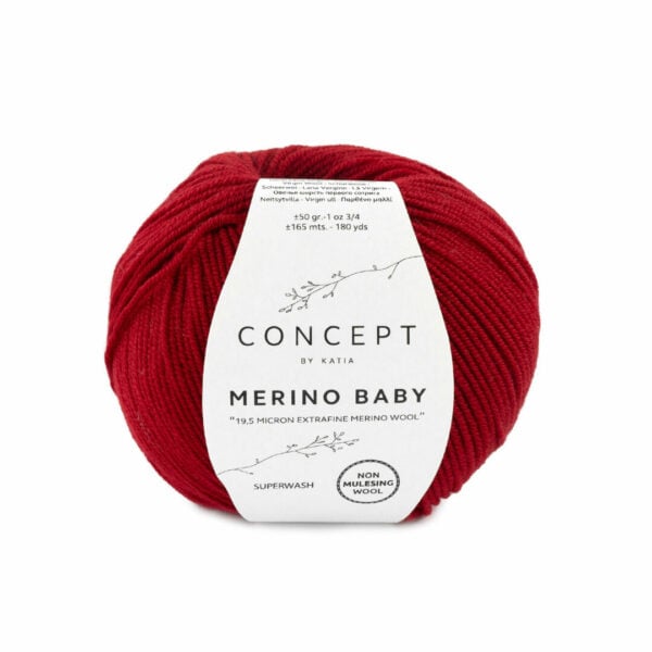 Katia Merino Baby 050 Wijnrood