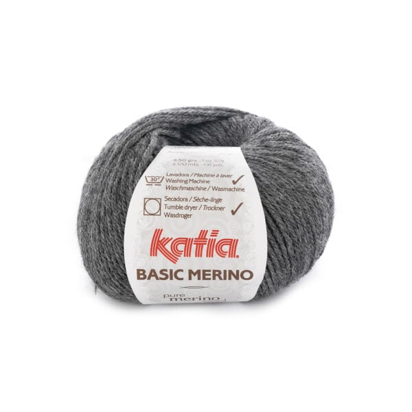 Katia Basic Merino 14 Donker Grijs