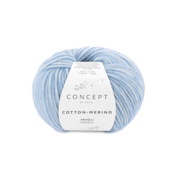 Katia Cotton Merino 131 Licht blauw