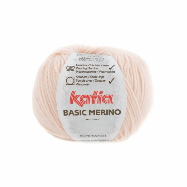 Katia Basic Merino 87 Zeer Licht Bleekrood