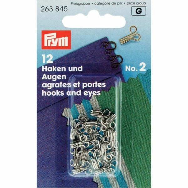 Prym Haken en ogen nr.2 Zilver