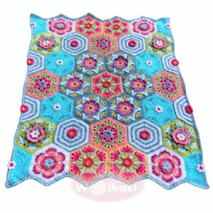 Frida's Flower blanket (Ocean Special DK)